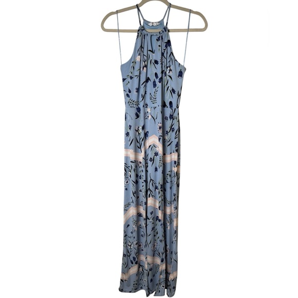 Candie's Light Blue Floral Maxi Dress - Picture 1 of 7